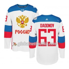 Russland Hockeydrakt Evgenii Dadonov 63 World Cup i ishockey 2016 Hvit Premier - Herre